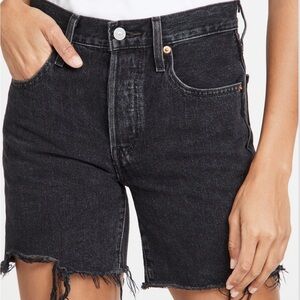 Black Denim Cutoff Shorts